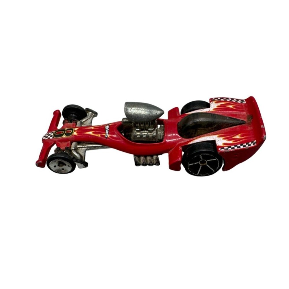 Thaland Hot Wheels Madfast Red Die-Cast Formula 1 Racer Toy Car Silver Details
